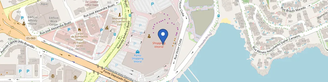 Mapa da estação Shopping Vitoria - Privilège