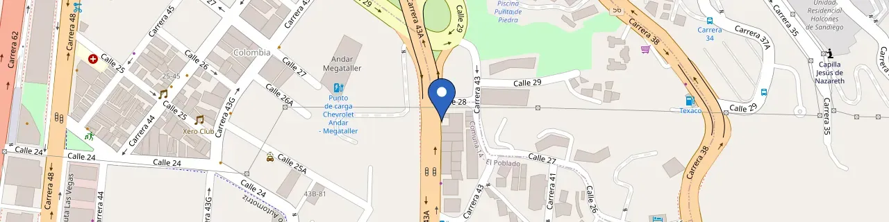 Mapa da estação Terpel El Encierro