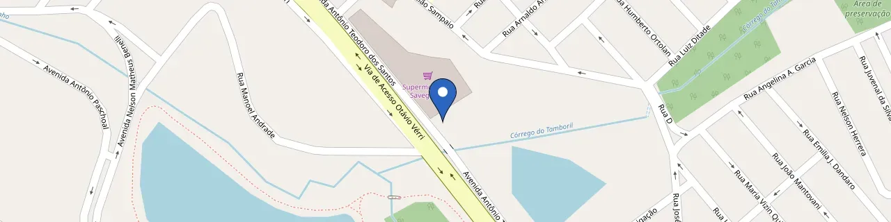 Mapa da estação Savegnago Supermercados