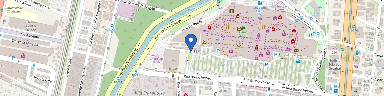 Mapa da estação Planeta Charger Shopping Recife