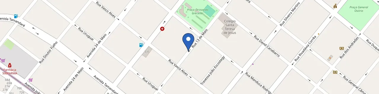 Mapa da estação Bedinoto Tecnologia - UNIMAGEM