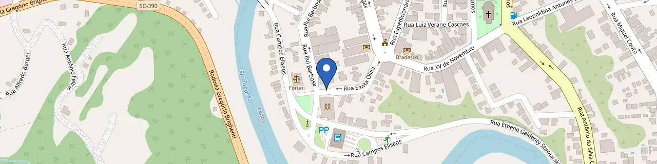 Mapa da estação Posto Orleans - Shell