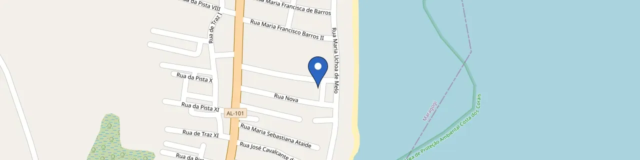 Mapa da estação Pousada O Sol De Maragogi