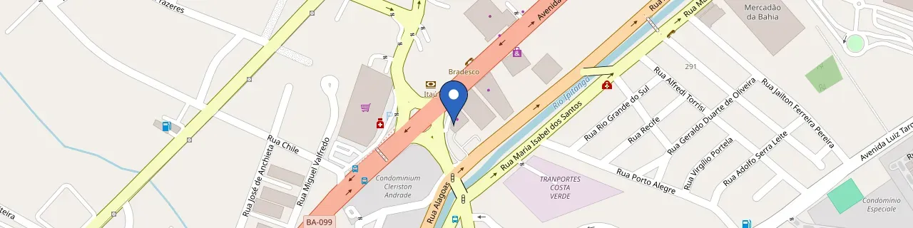 Mapa da estação BYD Lauro De Freitas