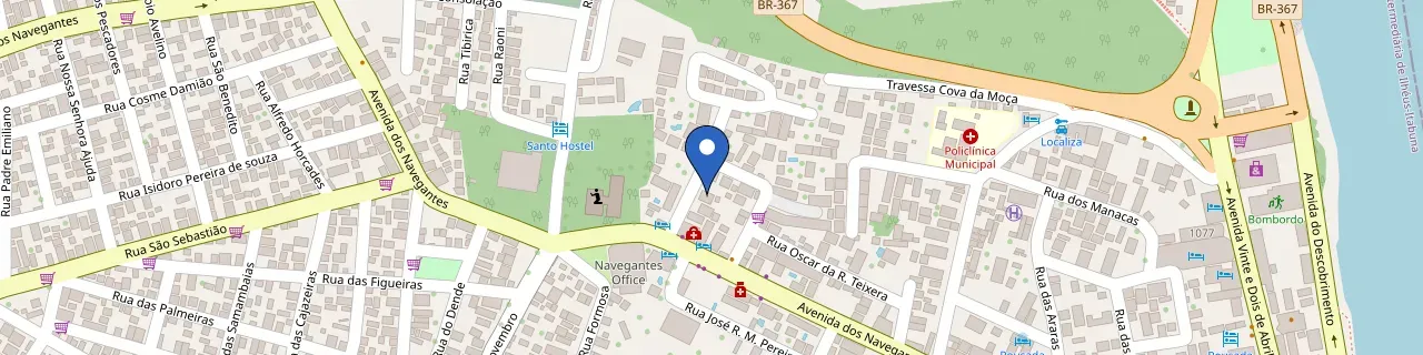 Mapa da estação Azul Administradora