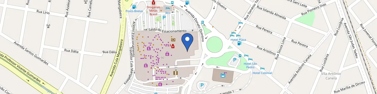 Mapa da estação Abastecimento BYD