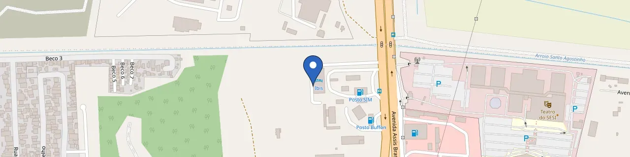 Mapa da estação Ibis Porto Alegre Assis