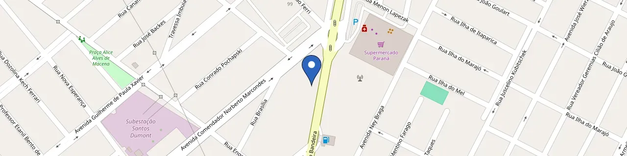 Mapa da estação Rede Car