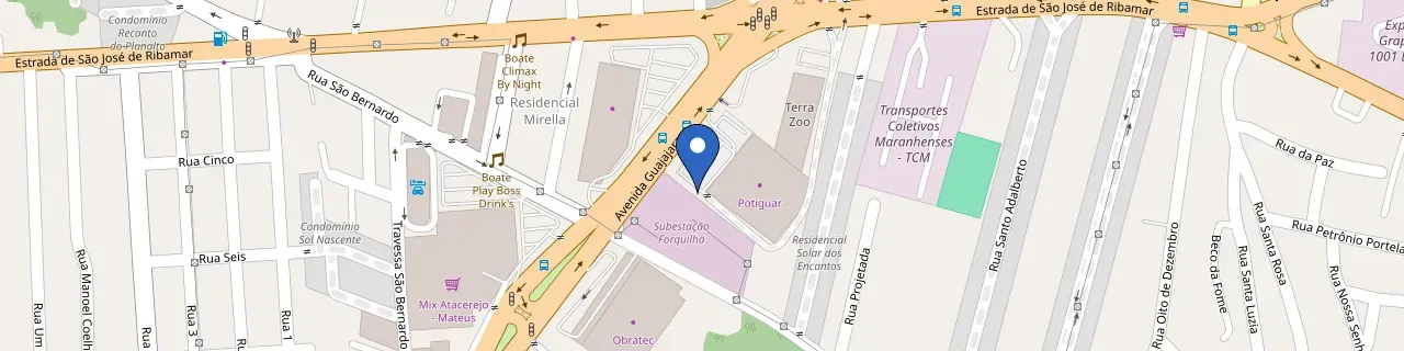 Mapa da estação Potiguar Home Center Forquilha