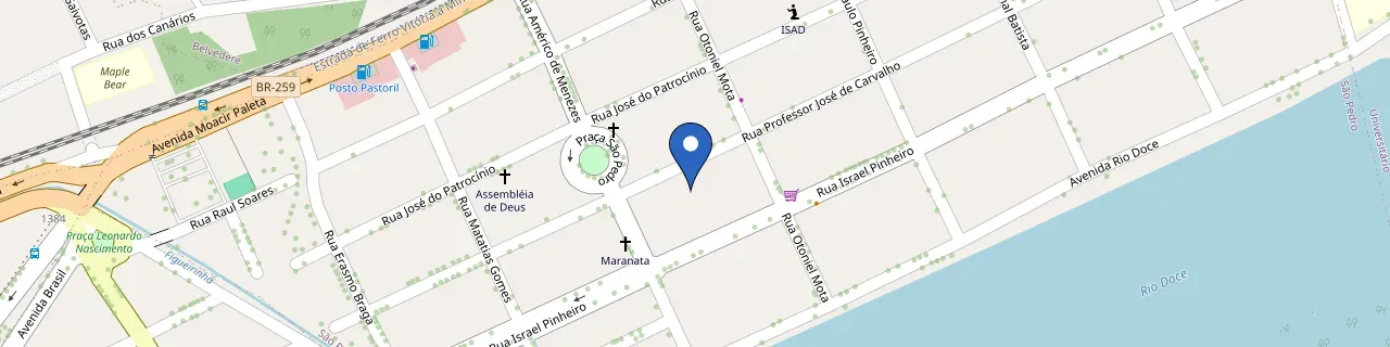 Mapa da estação Garagem Coberta