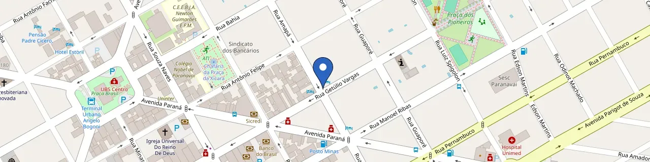 Mapa da estação Grande Hotel Paranavai