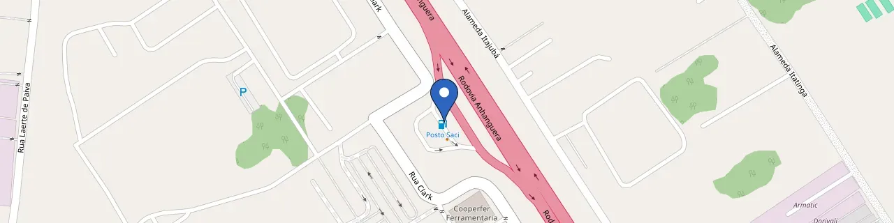 Mapa da estação Posto Saci