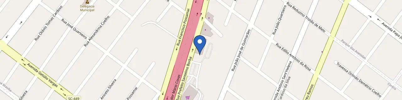 Mapa da estação Sombrio Moda Shopping