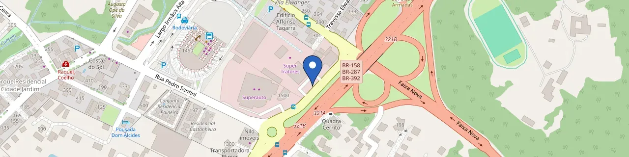 Mapa da estação Super Tratores