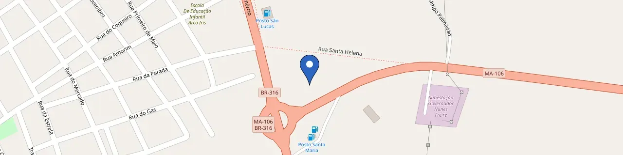 Mapa da estação PlugBRA Posto Brasil III