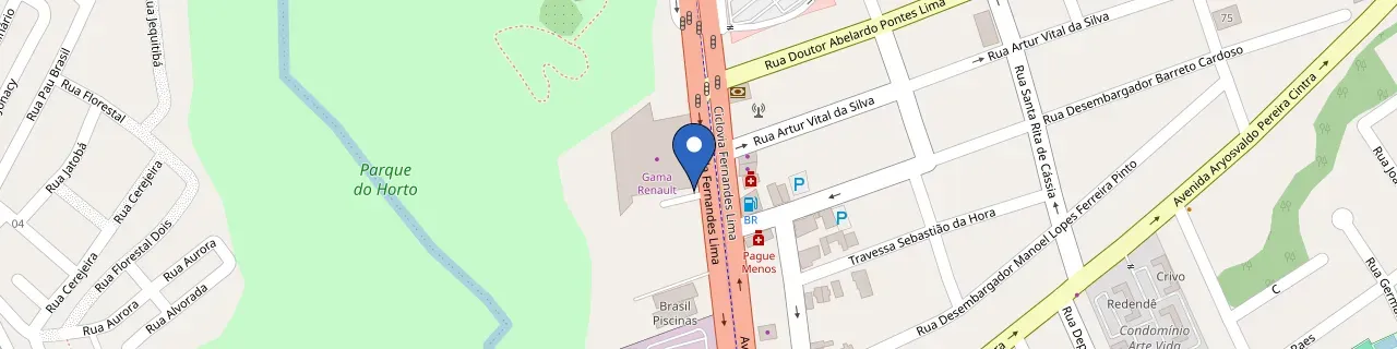 Mapa da estação BR Super Carga - Volvo Gama - Maceió