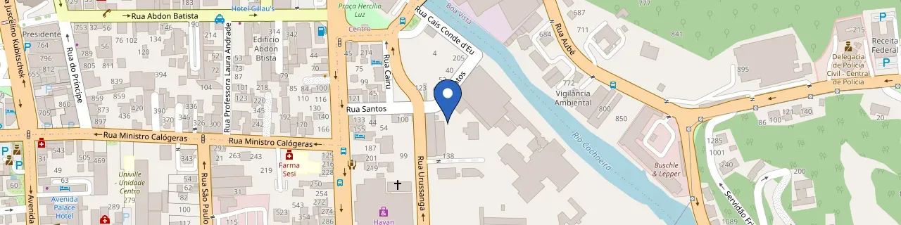 Mapa da estação Escola Sesi Moinho Joinville