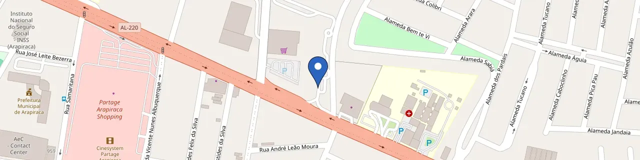 Mapa da estação Hospital Ágape