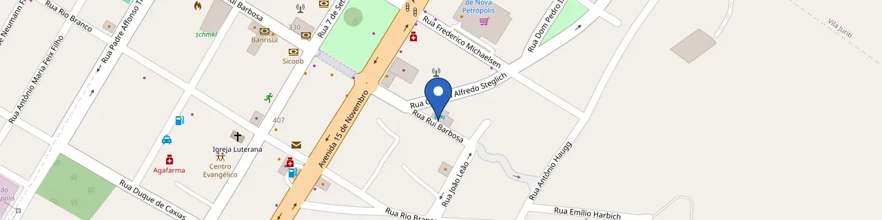 Mapa da estação Hotel Petrópolis