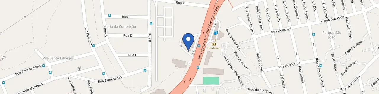 Mapa da estação Posto Guará