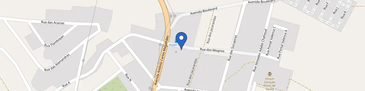 Mapa da estação Posto Líder