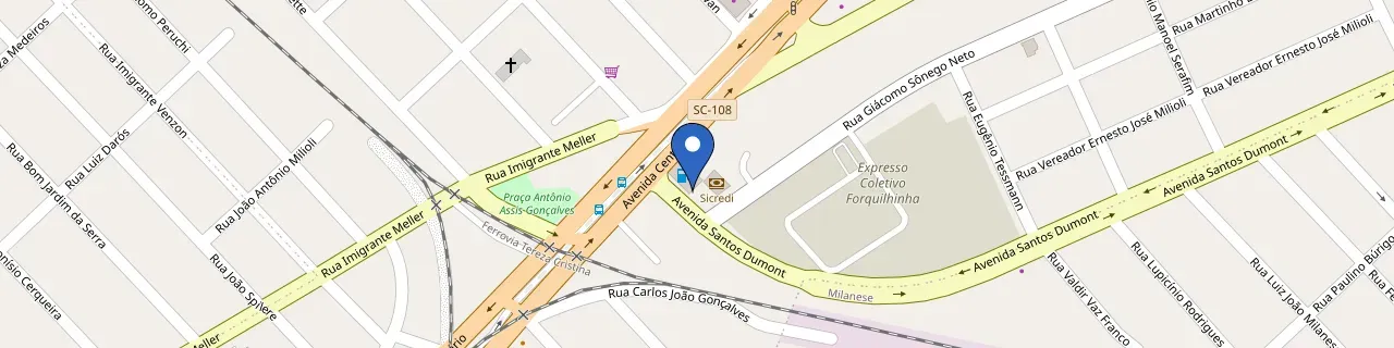 Mapa da estação Posto Pinheirão GNV