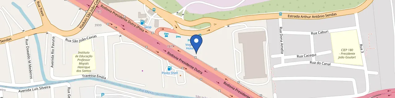 Mapa da estação Vogue Hotel