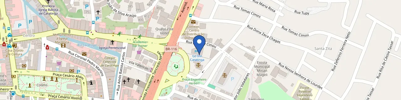 Mapa da estação Its Hotel Caratinga