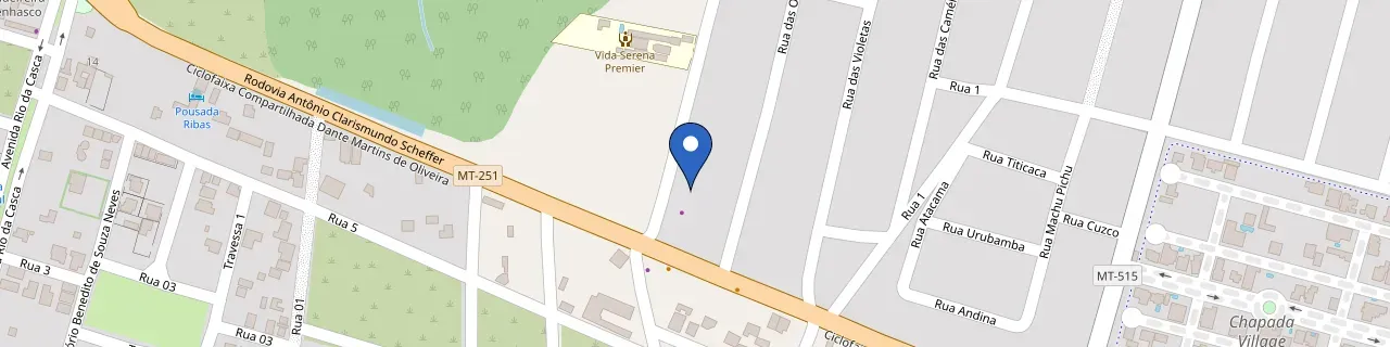 Mapa da estação Pousada Cactos