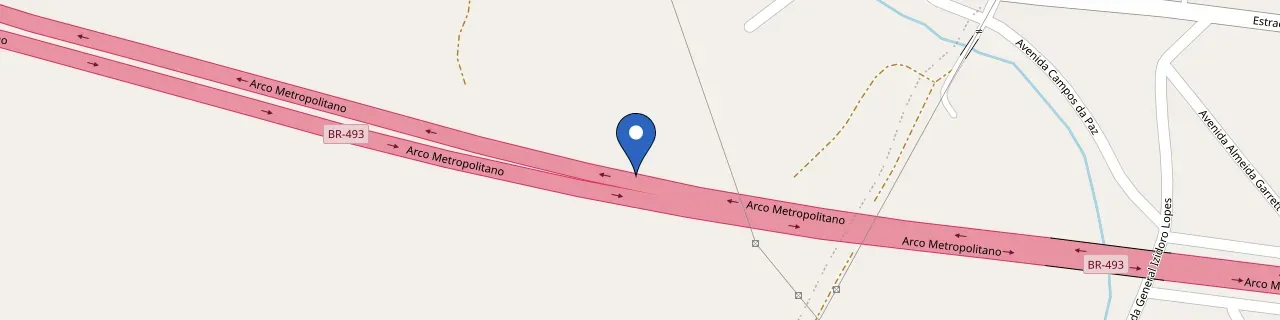 Mapa da estação EcoRioMinas - Arco Metropolitano (Duque De Caxias)