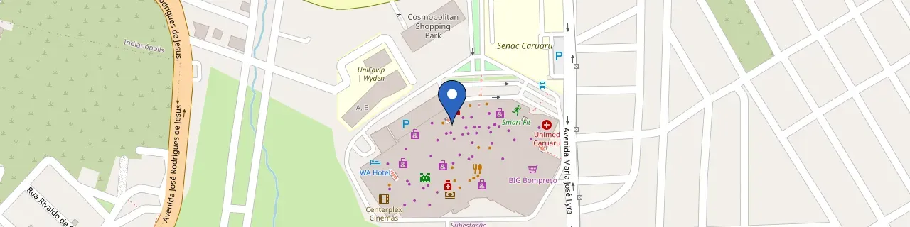 Mapa da estação Caruaru Shopping