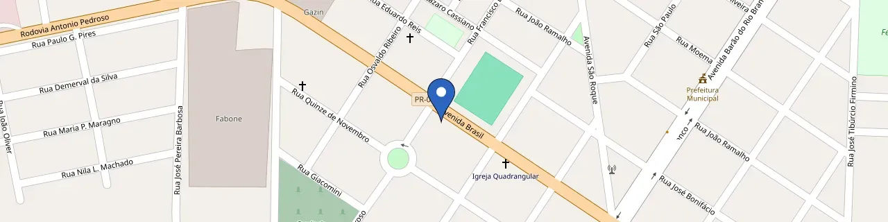 Mapa da estação Itaipu Binacional