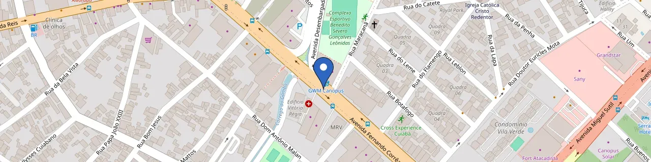 Mapa da estação Concessionária GWM Canopus