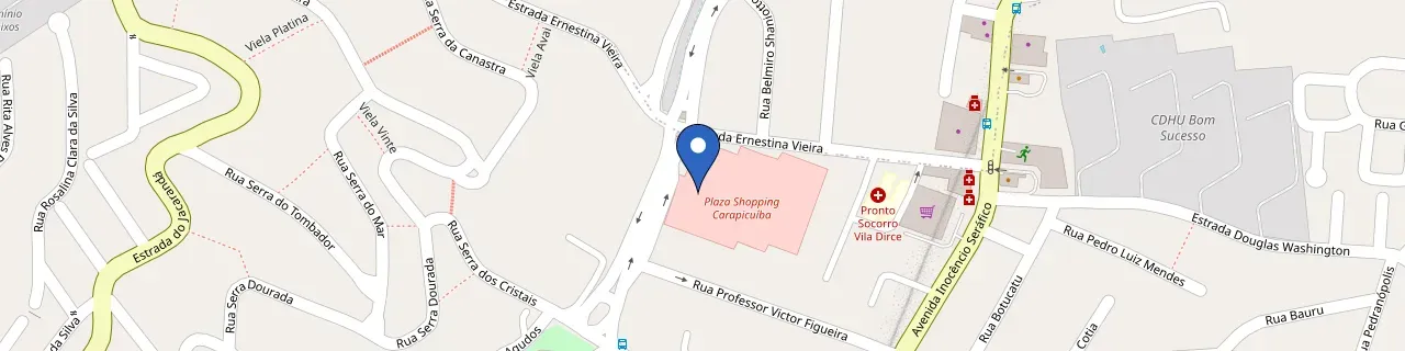 Mapa da estação Plaza Shopping Carapicuíba